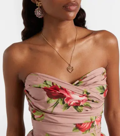 Dolce & Gabbana Floral strapless cotton minidress | Thumbnail 2