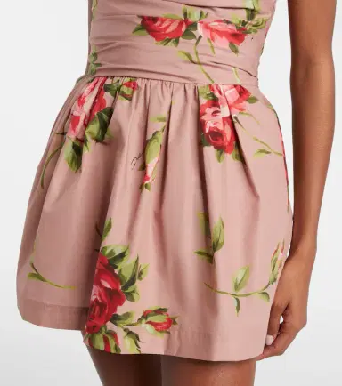Dolce & Gabbana Floral strapless cotton minidress | Thumbnail 5