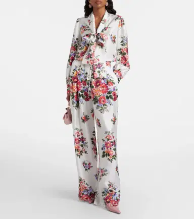 Dolce & Gabbana Floral tie-neck silk blouse | Thumbnail 2 Dolce & Gabbana Floral tie-neck silk blouse | Thumbnail 2