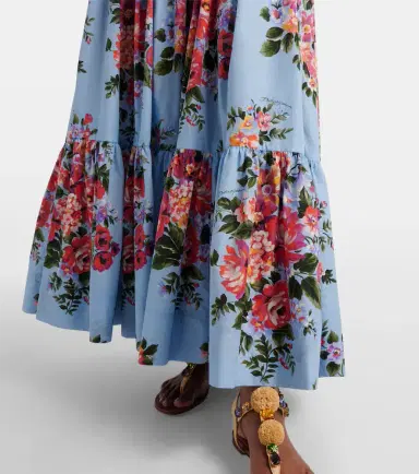 Dolce & Gabbana Floral cotton poplin maxi skirt | Thumbnail 4