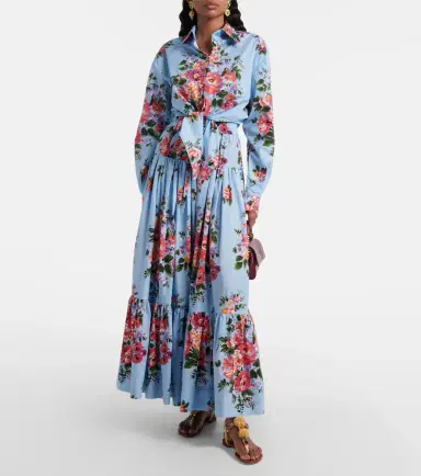 Dolce & Gabbana Floral cotton poplin maxi skirt | Thumbnail 6