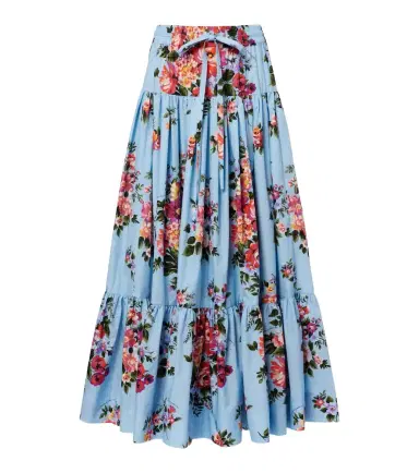 Dolce & Gabbana Floral cotton poplin maxi skirt | Thumbnail 1