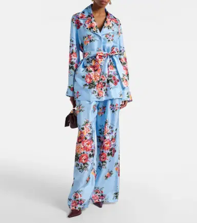 Dolce & Gabbana Floral belted silk blouse | Thumbnail 2