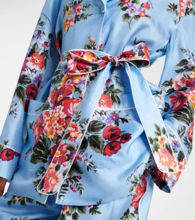 Dolce & Gabbana Floral belted silk blouse | Thumbnail 3
