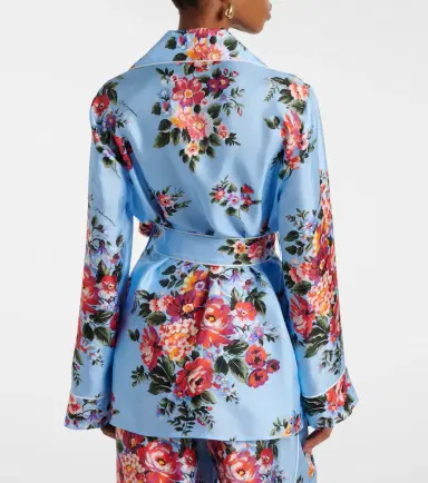 Dolce & Gabbana Floral belted silk blouse | Thumbnail 4