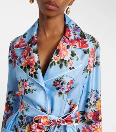 Dolce & Gabbana Floral belted silk blouse | Thumbnail 5