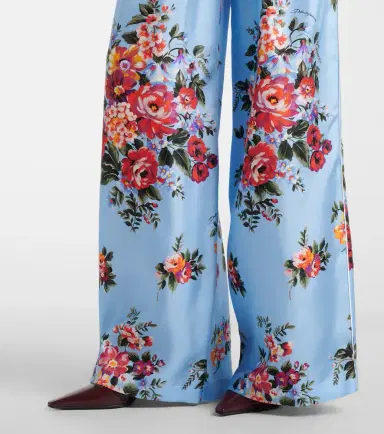 Dolce & Gabbana Floral silk wide-leg pants | Thumbnail 3