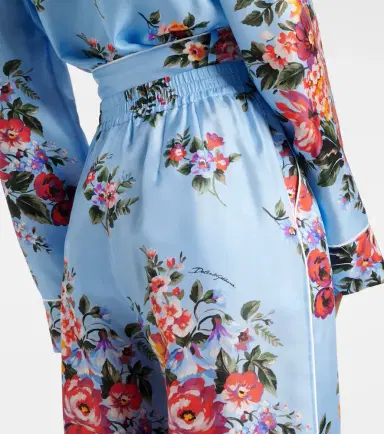 Dolce & Gabbana Floral silk wide-leg pants | Thumbnail 4