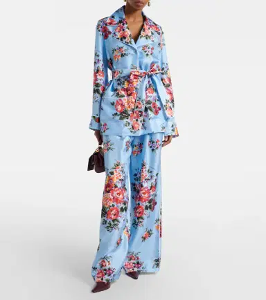 Dolce & Gabbana Floral silk wide-leg pants | Thumbnail 5