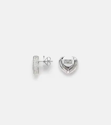 Kamyen Heart 18kt white gold earrings with diamonds and rubies | Thumbnail 2