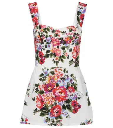 Dolce & Gabbana Floral cotton minidress | Thumbnail 1