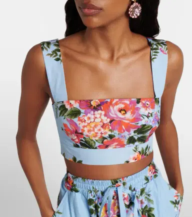 Dolce & Gabbana Floral cotton crop top | Thumbnail 2
