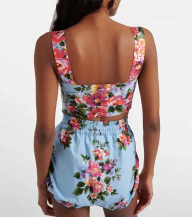 Dolce & Gabbana Floral cotton crop top | Thumbnail 3
