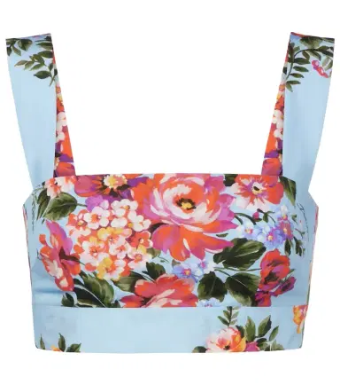 Dolce & Gabbana Floral cotton crop top | Thumbnail 1