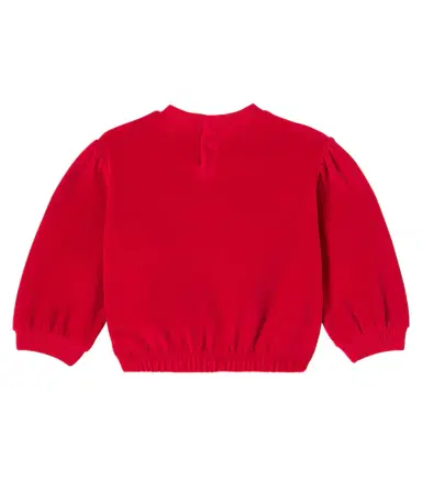 Gucci Kids Baby logo cotton-blend velvet sweatshirt | Thumbnail 2