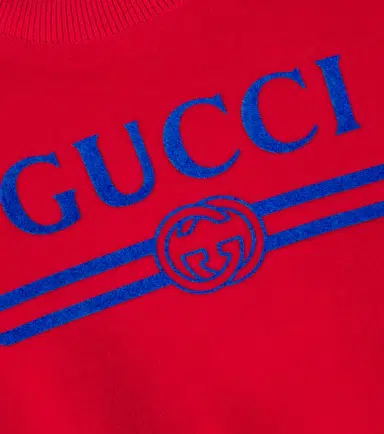 Gucci Kids Baby logo cotton-blend velvet sweatshirt | Thumbnail 3