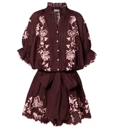 Juliet Dunn Embroidered cotton minidress | Thumbnail 1 Juliet Dunn Embroidered cotton minidress | Thumbnail 1