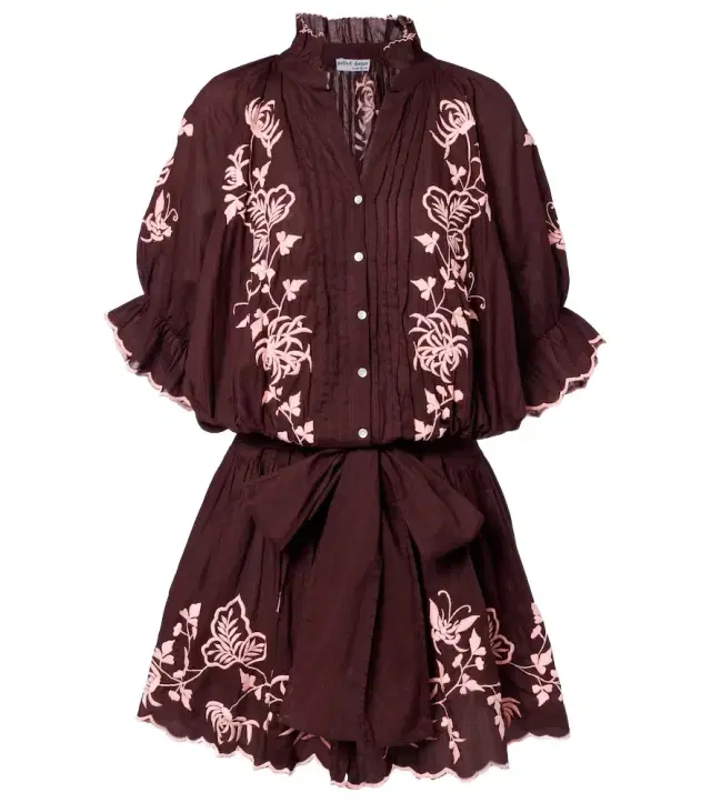 Embroidered cotton minidress