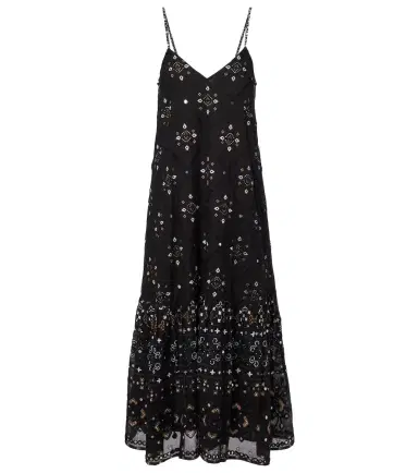 Juliet Dunn Embroidered cotton midi dress | Thumbnail 1