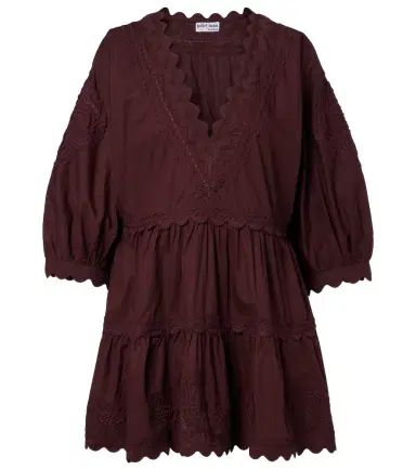 Juliet Dunn Scalloped cotton poplin minidress | Thumbnail 1