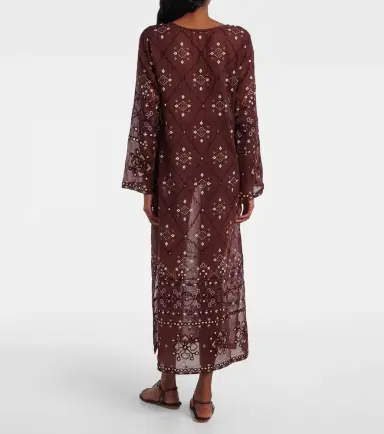 Juliet Dunn Embroidered cotton kaftan | Thumbnail 3