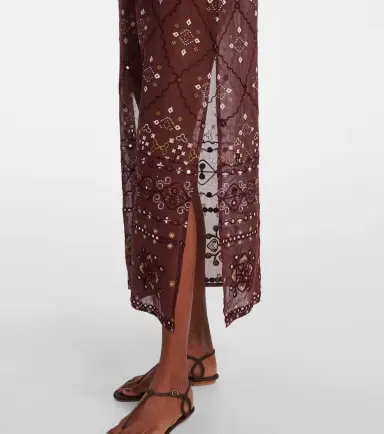 Juliet Dunn Embroidered cotton kaftan | Thumbnail 5