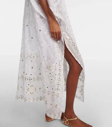 Juliet Dunn Embroidered cotton kaftan | Thumbnail 2