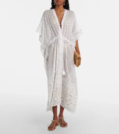Juliet Dunn Embroidered cotton kaftan | Thumbnail 3