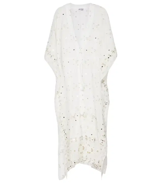 Juliet Dunn Embroidered cotton kaftan