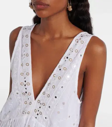Juliet Dunn Embroidered cotton minidress | Thumbnail 2