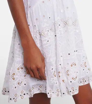 Juliet Dunn Embroidered cotton minidress | Thumbnail 4