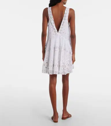 Juliet Dunn Embroidered cotton minidress | Thumbnail 5