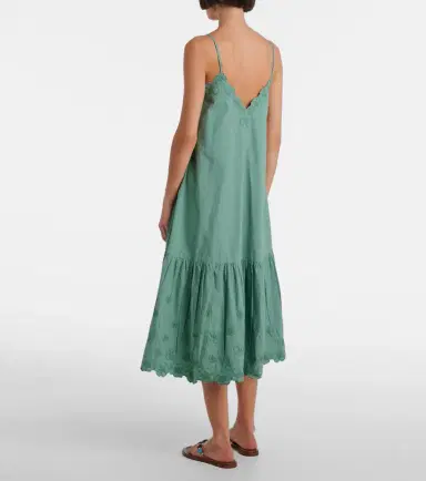 Juliet Dunn Embroidered cotton poplin midi dress | Thumbnail 2 Juliet Dunn Embroidered cotton poplin midi dress | Thumbnail 2