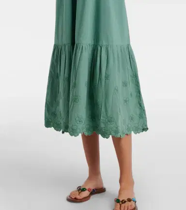 Juliet Dunn Embroidered cotton poplin midi dress | Thumbnail 5 Juliet Dunn Embroidered cotton poplin midi dress | Thumbnail 5