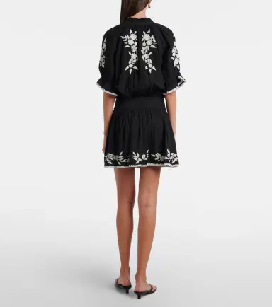 Juliet Dunn Belted cotton and linen minidress | Thumbnail 2 Juliet Dunn Belted cotton and linen minidress | Thumbnail 2