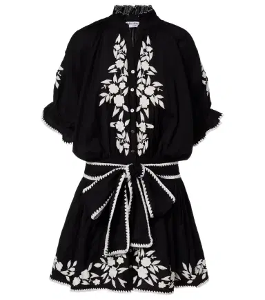 Juliet Dunn Belted cotton and linen minidress | Thumbnail 1 Juliet Dunn Belted cotton and linen minidress | Thumbnail 1