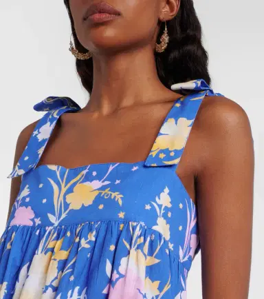 JULIET DUNN Floral cotton and linen minidress | Thumbnail 2 JULIET DUNN Floral cotton and linen minidress | Thumbnail 2
