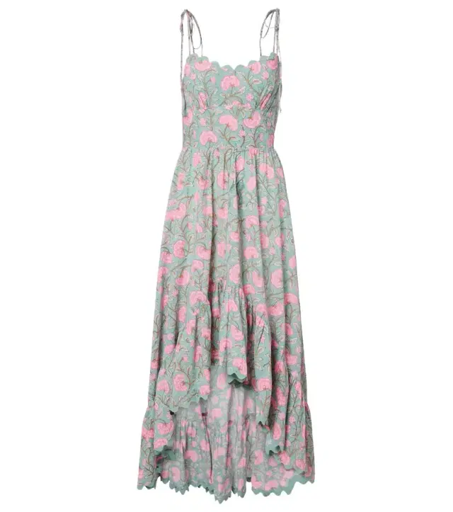 JULIET DUNN Floral cotton midi dress