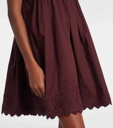 JULIET DUNN Scalloped cotton poplin minidress | Thumbnail 5