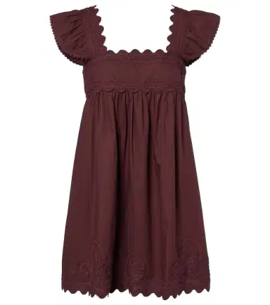 JULIET DUNN Scalloped cotton poplin minidress | Thumbnail 1