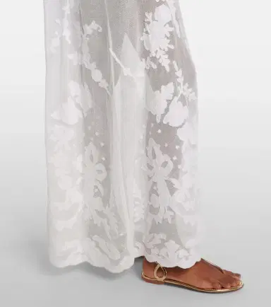 Juliet Dunn Embroidered semi-sheer cotton maxi dress | Thumbnail 5