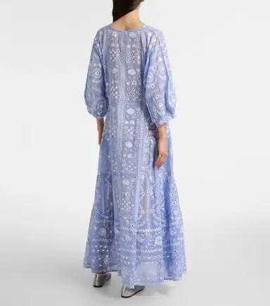 Juliet Dunn Sequined floral cotton maxi dress | Thumbnail 2