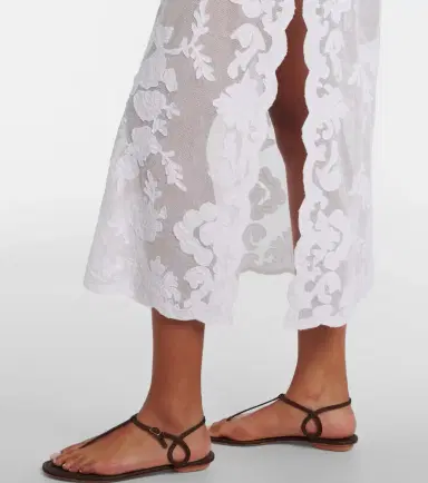 Juliet Dunn Embroidered sheer cotton kaftan | Thumbnail 2