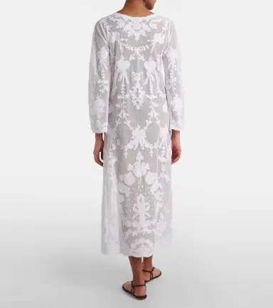 Juliet Dunn Embroidered sheer cotton kaftan | Thumbnail 3