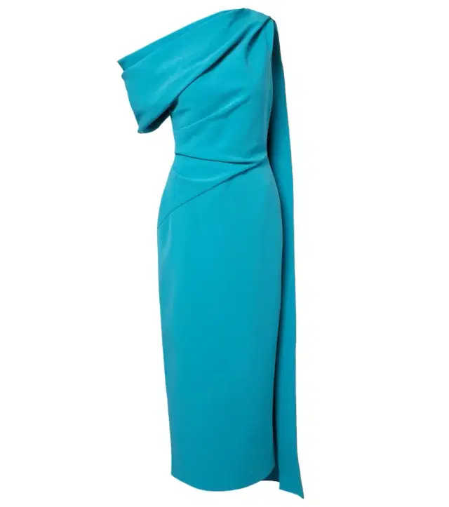 Roksanda Maite caped crêpe midi dress