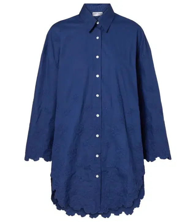 Floral cotton poplin shirt dress