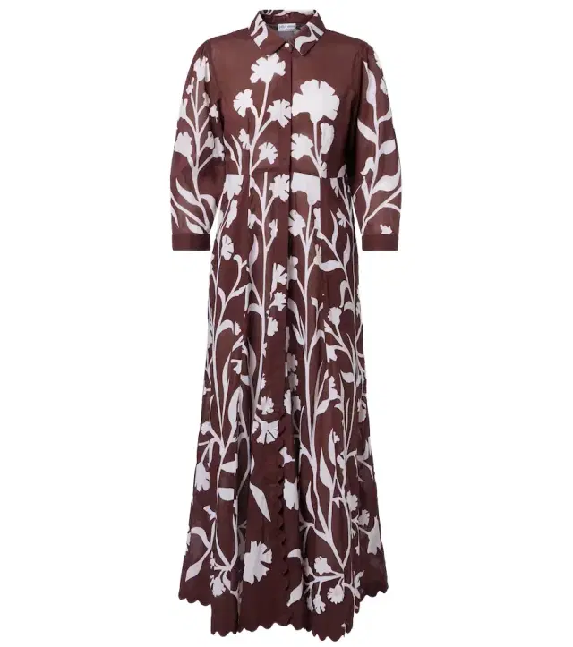 JULIET DUNN Printed cotton midi dress