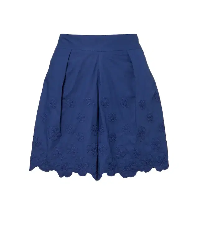 Juliet Dunn Embroidered floral cotton poplin shorts