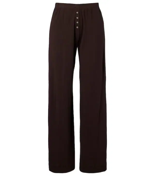 Leset Pointelle cotton wide-leg pants