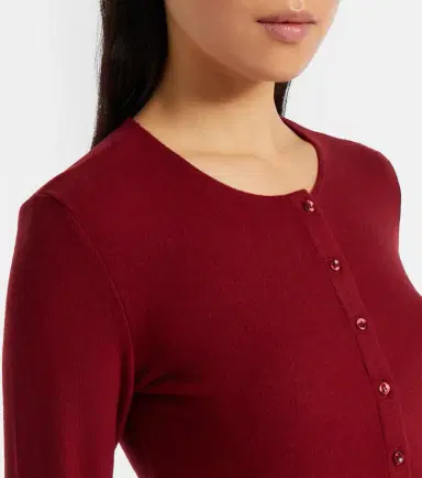 LESET Lauren cropped jersey cardigan | Thumbnail 4